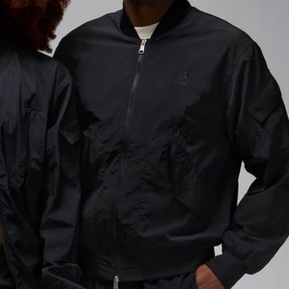 NEW NWT Jordan Renegade Essentials Men's Lightweight Black Bomber Jacket Nylon - Picture 1 of 7